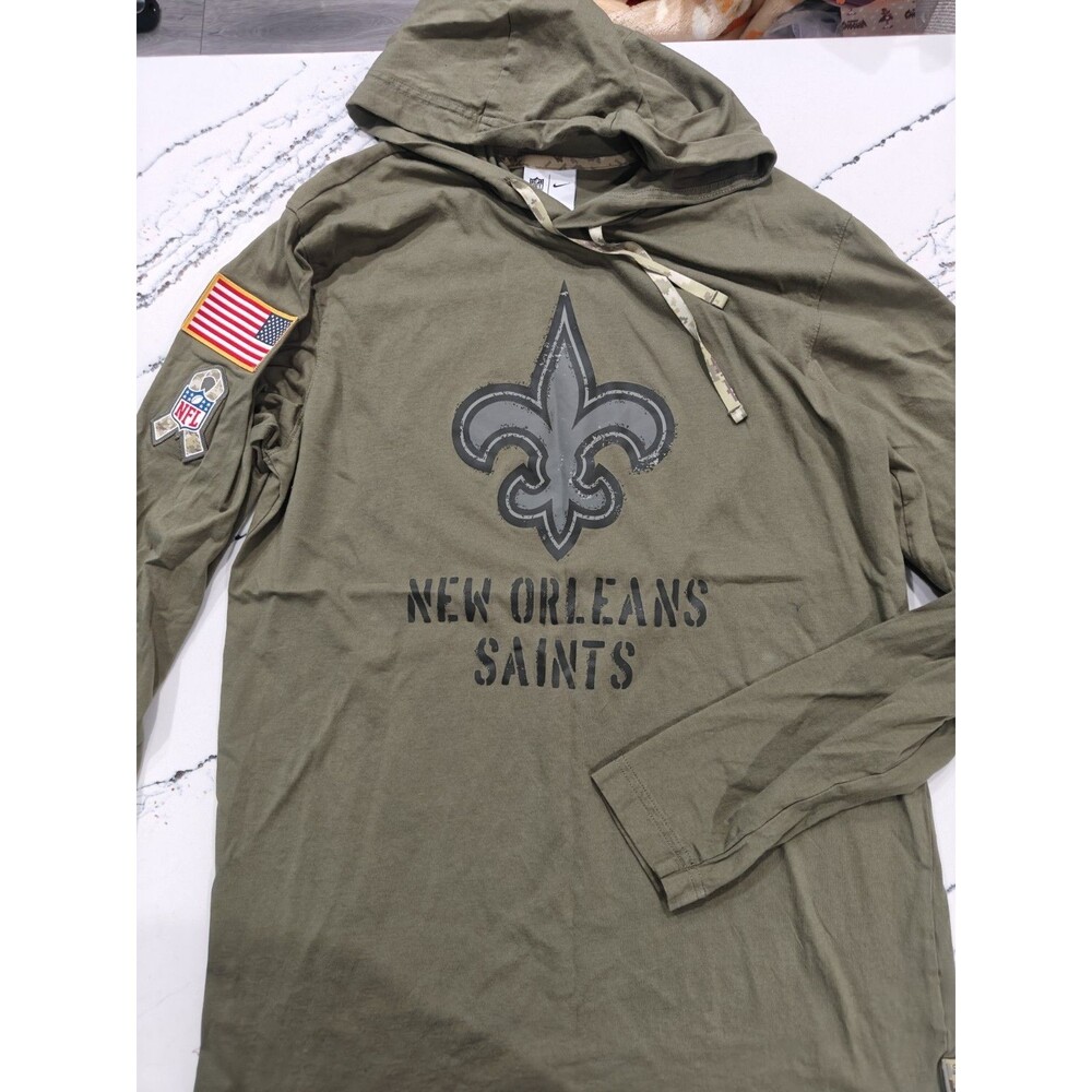 New Orleans Saints Shirt Mens Medium NFL Football Salute To Service Nike Dri Fit